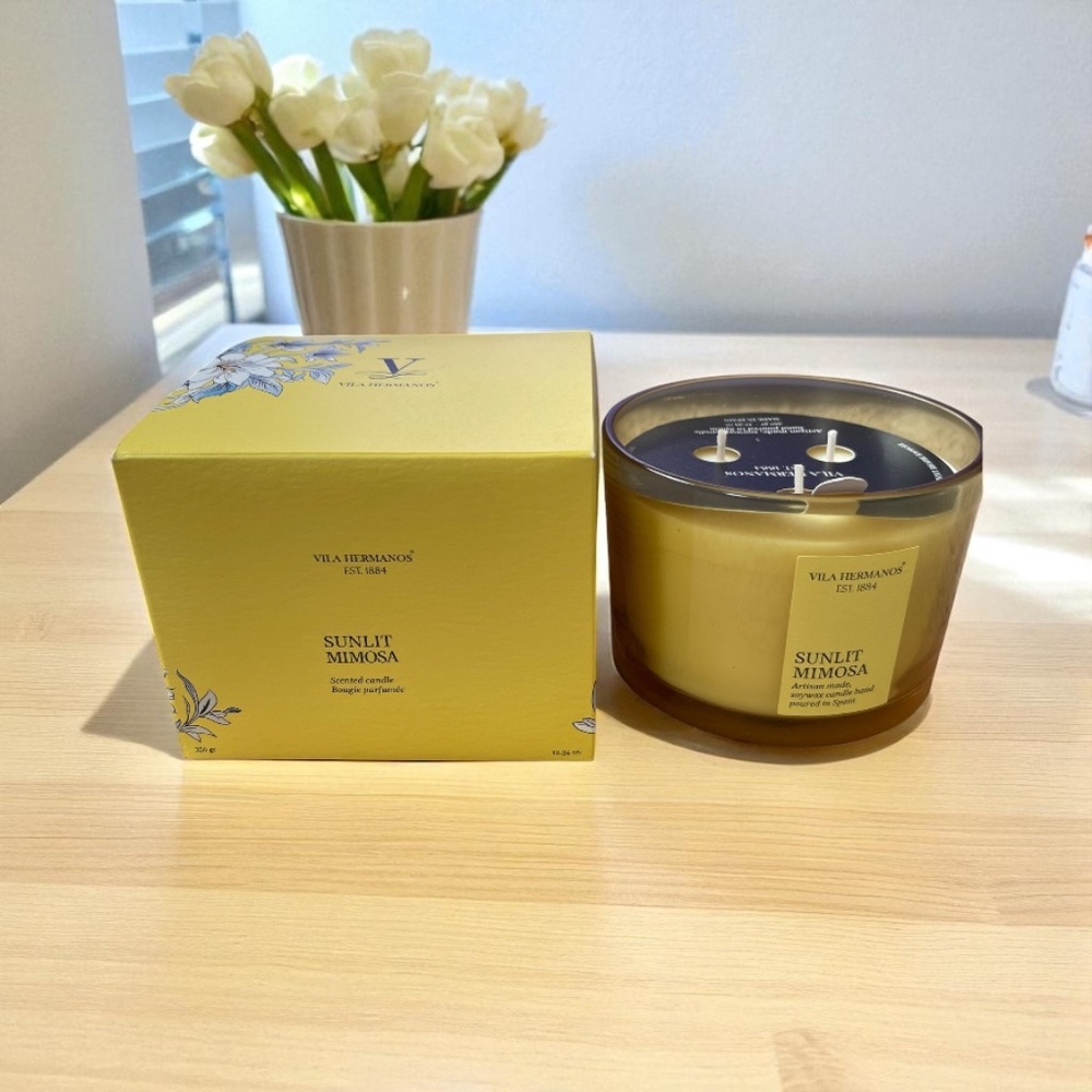 Vila Hermanos Sunlit Mimosa Candle | 12.34 oz | Citrus, Mimosa & Amber | Luxury
